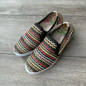 Hispanitas  Woven Leatherette Wedge Loafer Made in Spain